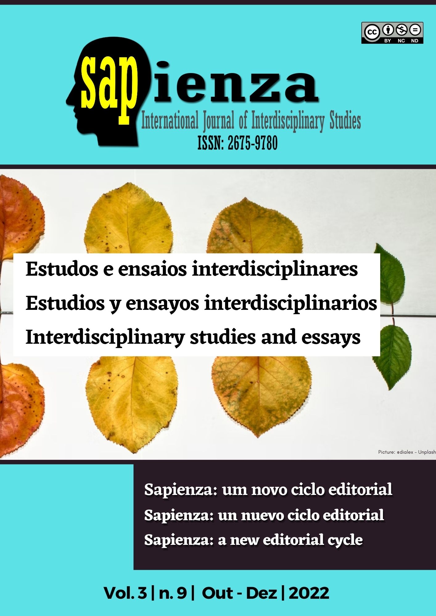 					View Vol. 3 No. 9 (2022): Sapienza: a new publishing cycle
				
