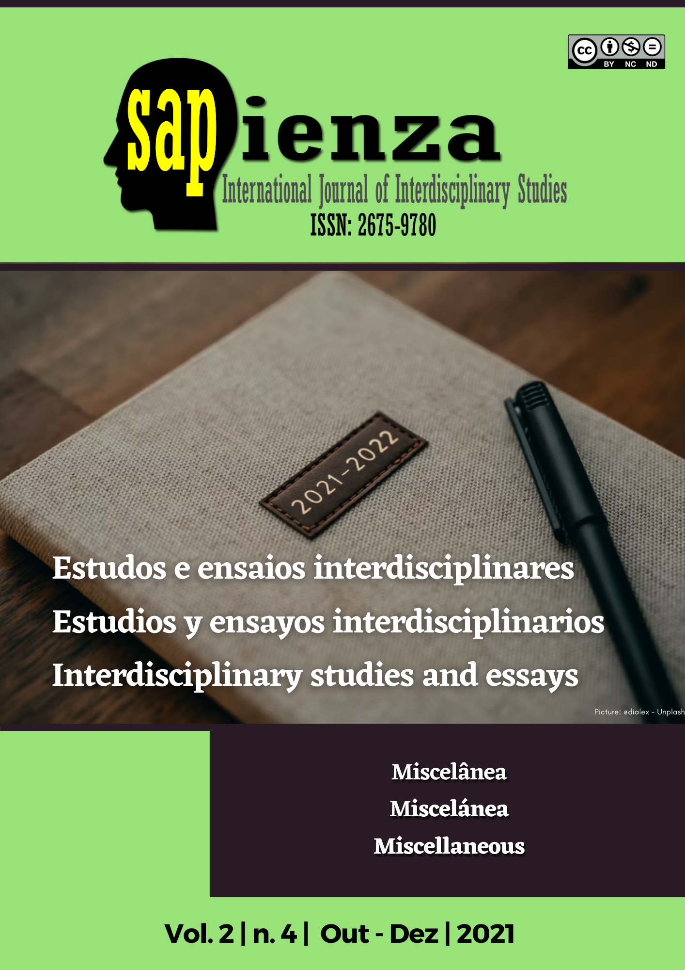 					View Vol. 2 No. 4 (2021): Interdisciplinary studies and essays: Miscellaneous
				